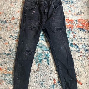 Black splash color way jeans